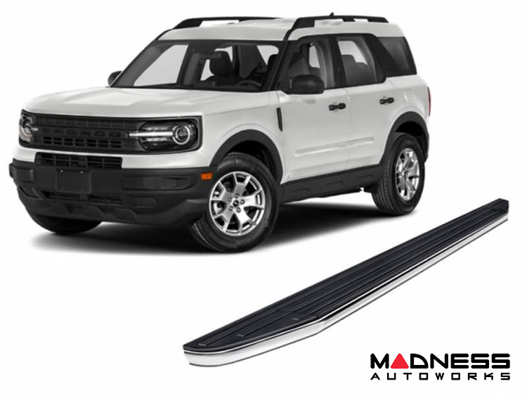 Ford Bronco Sport Running Boards - Premium - Black w/ Chrome Trim